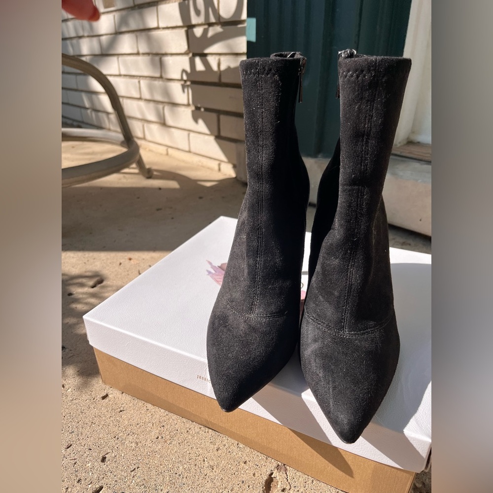 Jessica Simpson Black faux suede booties